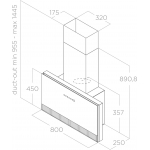 Elica 80厘米 740m³/h Super Plat 掛牆式抽油煙機 (黑色)